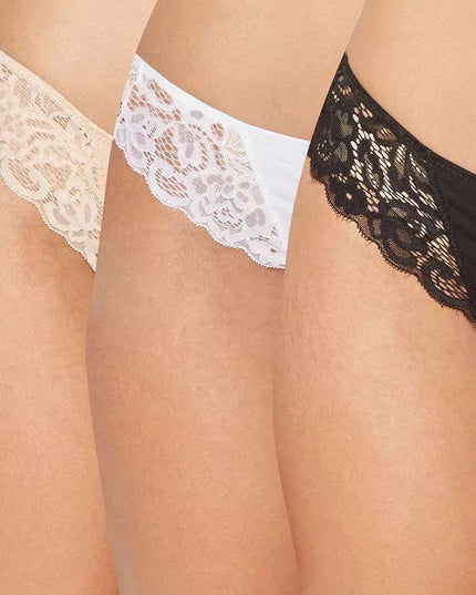 PACK INTIME 3 CULOTTE ELASTICADO ENCAJE - MAWI