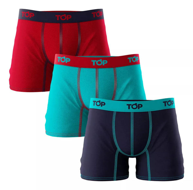 PACK TOP 3 BOXER MEDIO ALGODÓN BASIC - MAWI