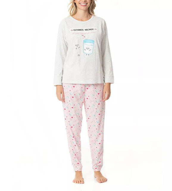 PIJAMA LADY GENNY COTTON ESTAMPADO - MAWI