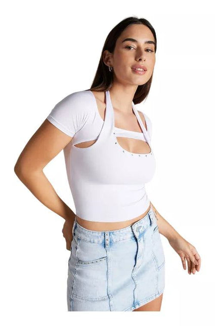 POLERA J.J.O CUT OUT MANGA CORTA - MAWI