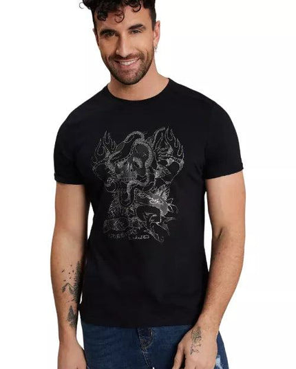 POLERA J.J.O ED HARDY FRONT PRINT PUFFING H - MAWI