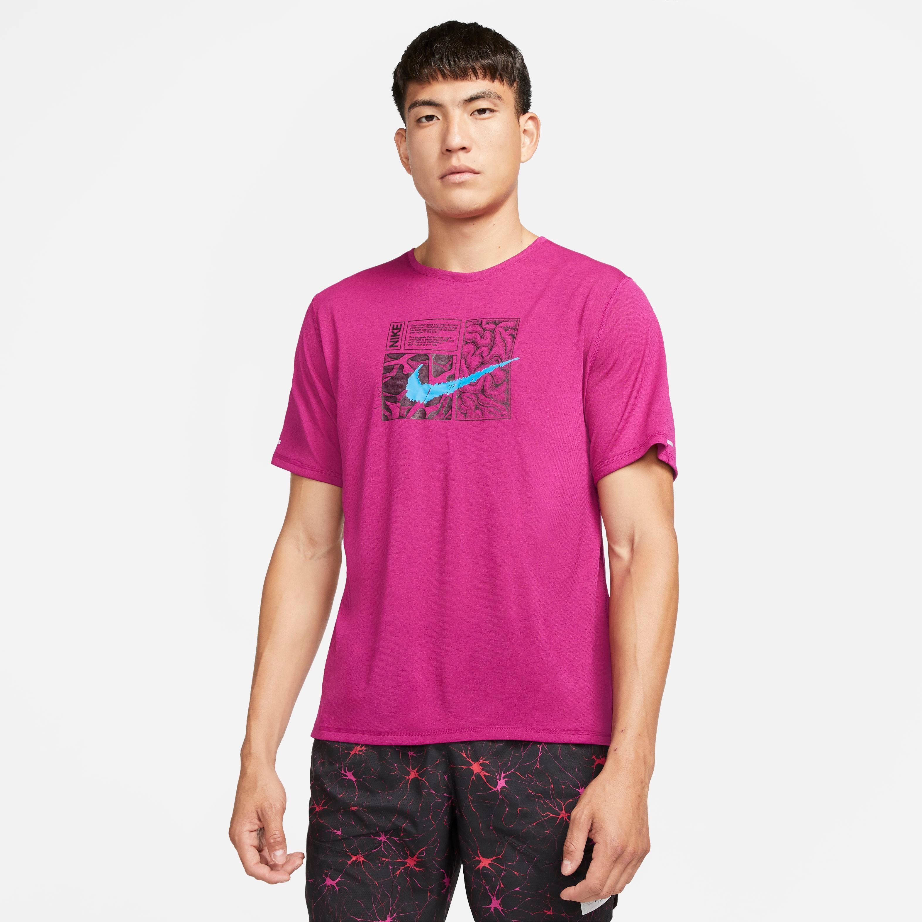 Polera Nike Nk Df Miler Ss Top Dye MAWI.CL