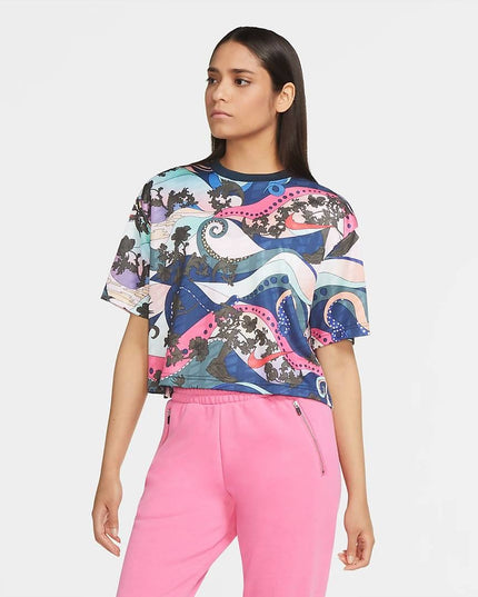 POLERA NIKE NSW ICN CLSH TOP SS AOP - MAWI