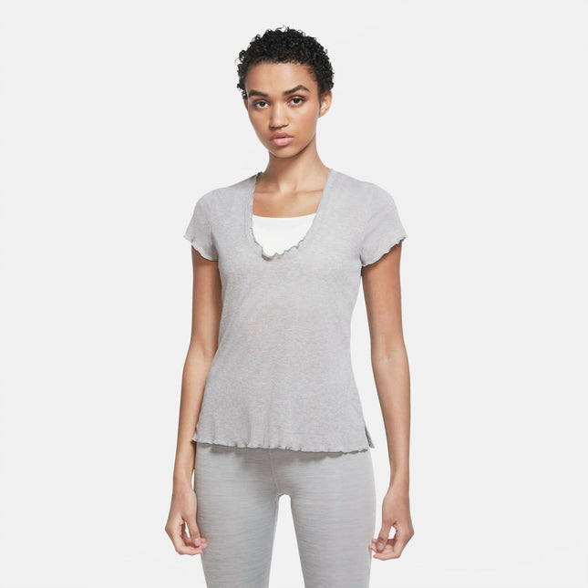POLERA NIKE YOGA CORE CN LAYER VNR SS TOP - MAWI
