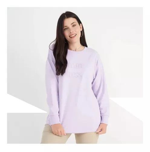 POLERON CURVI CON APLICACIÓN DE BORDADO - MAWI