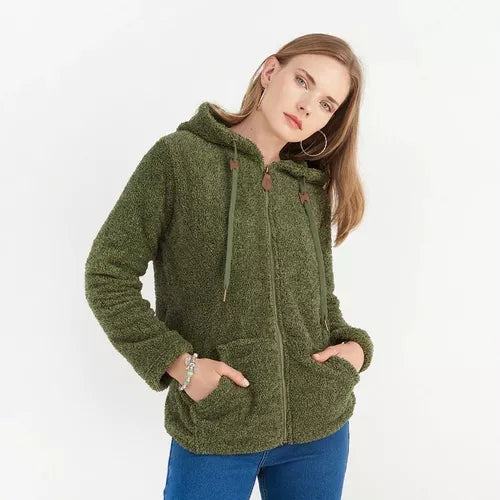 POLERON CURVI CON GORRO Y BOLSILLOS - MAWI