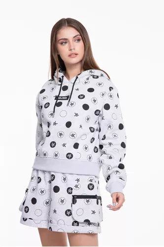 POLERON ZOO YORK HOOD CROP DOTTY - MAWI