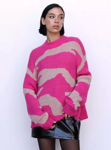 SWEATER FOSTER JACQUARD ANIMAL LUREX - MAWI