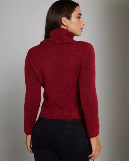 SWEATER J.J.O CUELLO TORTUGA Y TEXTURA LUREX - MAWI