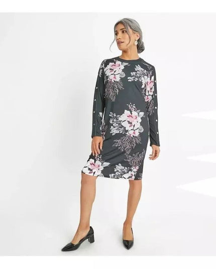VESTIDO LORENZO DI PONTI CON CUELLO REDONDO - MAWI