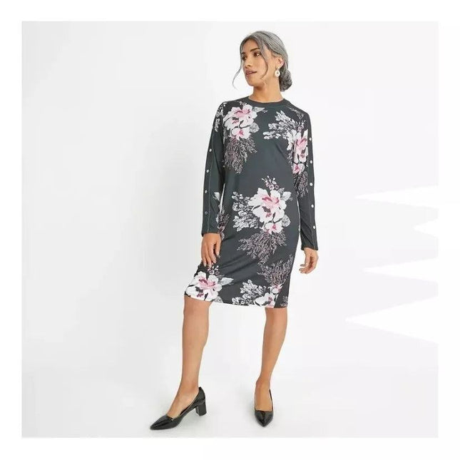 VESTIDO LORENZO DI PONTI CON CUELLO REDONDO - MAWI